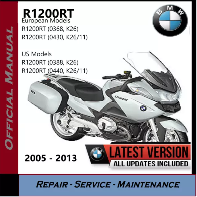 BMW R1200RT Workshop Service Repair Shop Manual 2005 - 2013 K26 R 1200 RT 3