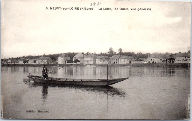 58 NEUVY SUR LOIRE - la loire, les quais, vue generale