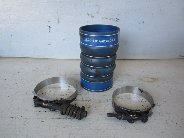 SWAG Performance 7.3L Powerstroke HD Intercooler Pipe Kit – 99.5-03 Ford – Blue Boots, Stainless