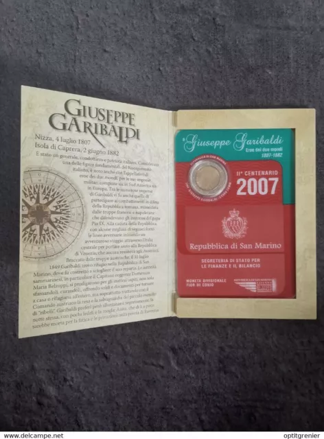 2 Euro Commemorative 2007 Giuseppe Garibaldi + Coffret ( Set ) San Marin / San M