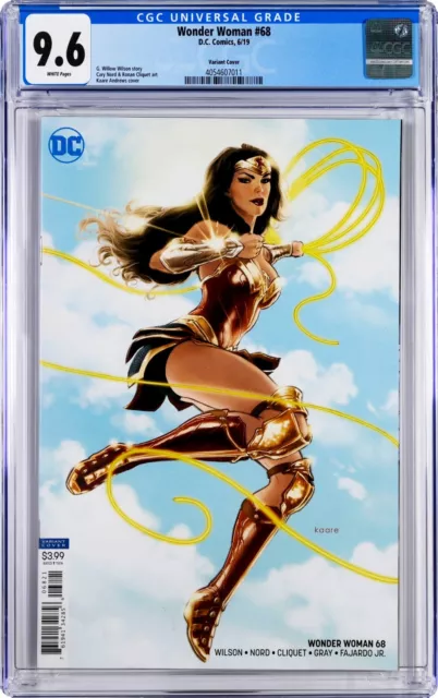 Wonder Woman #68 CGC 9.6 (Jun 2019, DC) Kaare Andrews Variant Cover