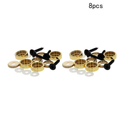 8Pcs 12-18mm Dia Brass Mirror Screws Decorative Caps Cover Nails Polished Gold