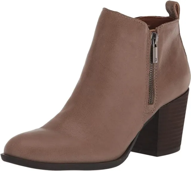 Lucky Brand Women's Basel Heeled Bootie Ankle Boot Dune Tan Khaki Size 7.5
