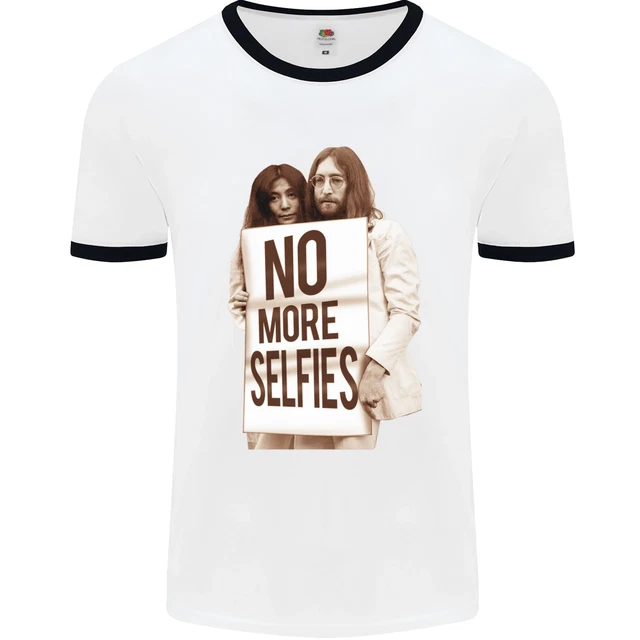 No More Selfies Funny Camera Photography Mens Ringer T-Shirt