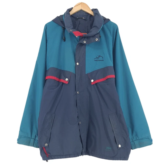 Vintage Retrò Helly Hansen Giacca Impermeabile Traspirante Uomo Taglia XL