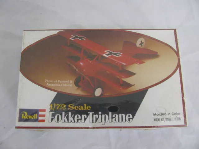 Vintage 1978 Revell  1/72 Scale German Fokker Triplane Airplane Kit #H-52 NOS