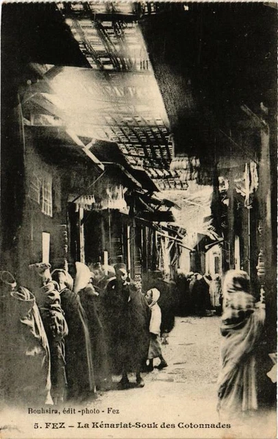 CPA AK FEZ - La Kénariat Souk des Cotonnades MAROC (669046)