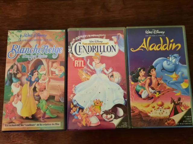 Lot de 3 cassettes walt disney