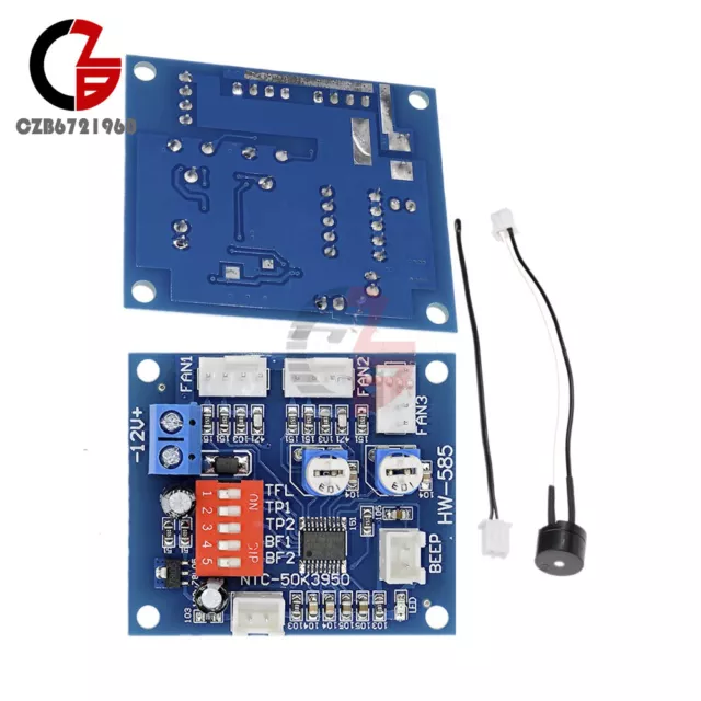 DC 12V Fan Temperature Control Speed Controller CPU High-Temp Alarm PWM PC CPU 3