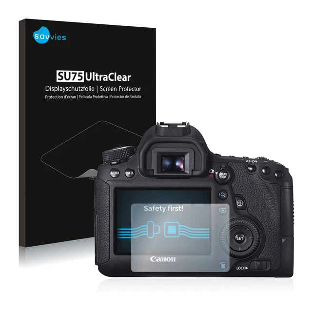 6 Pellicine Protettive Schermo Canon EOS 6D - Trasparenti, Antigraffio, Touch Compatibile - Foto 3