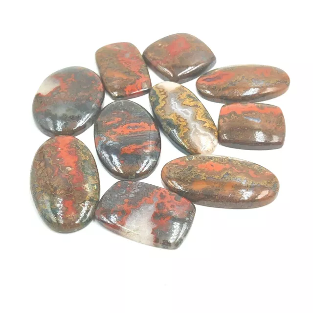 AAA Quality Moroccon Seam Agate Cabochon 5 Pc Mix Shape Lot 25 to 30 MM