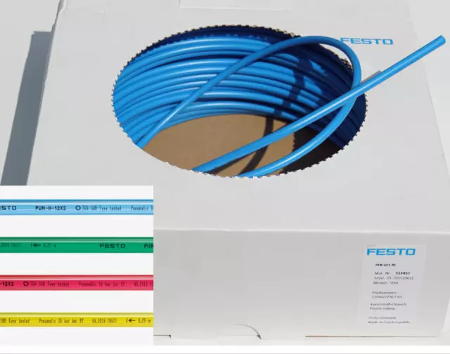 FESTO PUN-H Tuyau Pneumatique Ø 4 - 16mm 50 Mètre Rouleau Diverses Couleurs