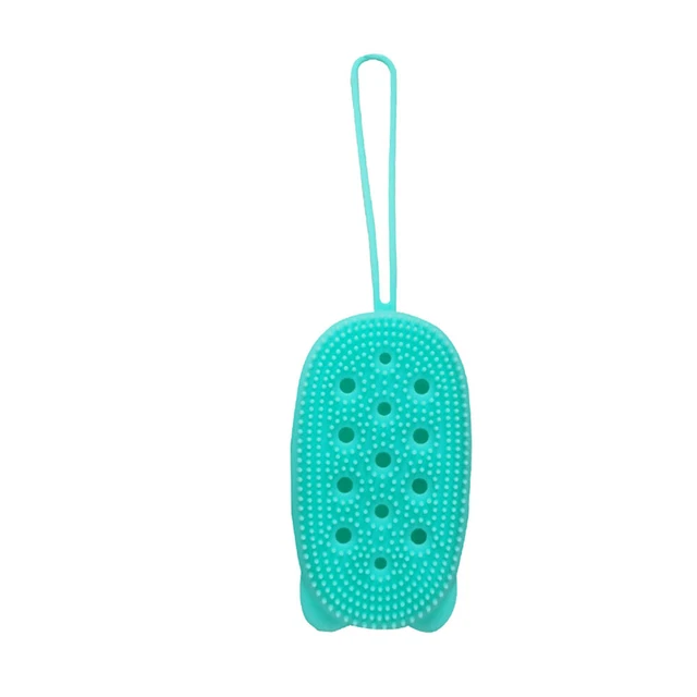 Skin Exfoliating Cleaning Soft Silicone Double Sided Quick Foaming Bath Brush