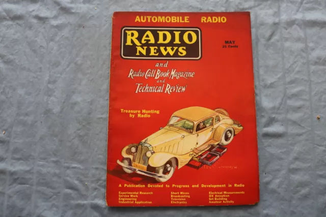 1933 May Radio News Magazine - Automobile Radio Cover - St 1006M