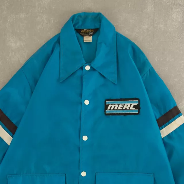 VINTAGE 70S MERC Racing Coach Jacket M Made In Usa Men's Blue $43.10 ...