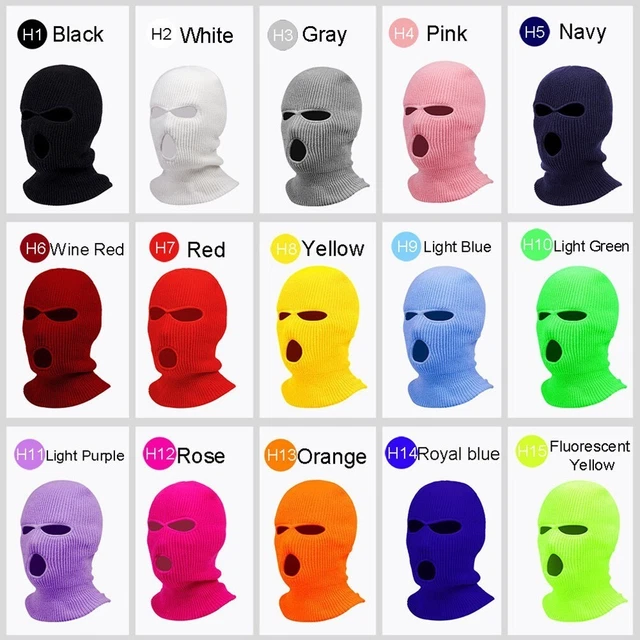 1PCS Men Ski Hat Winter Cap 3 Hole Balaclava Beanie Hat Hood Warm Unisex