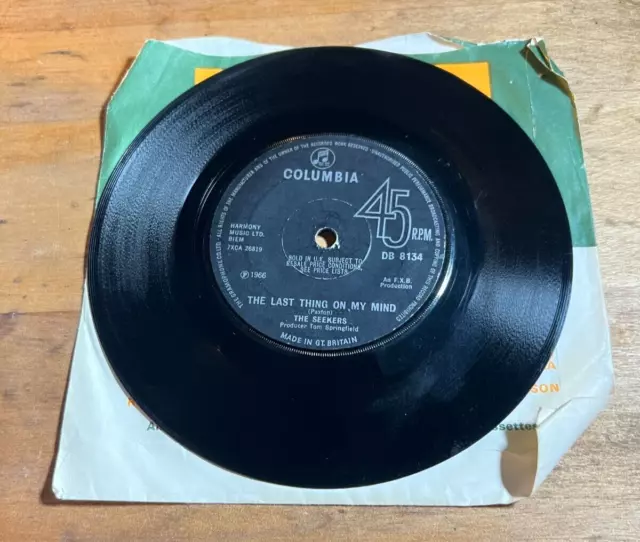 The Seekers – Georgy Girl-	Columbia – DB 8134-UK-1967-Vinyl, 7''-VG