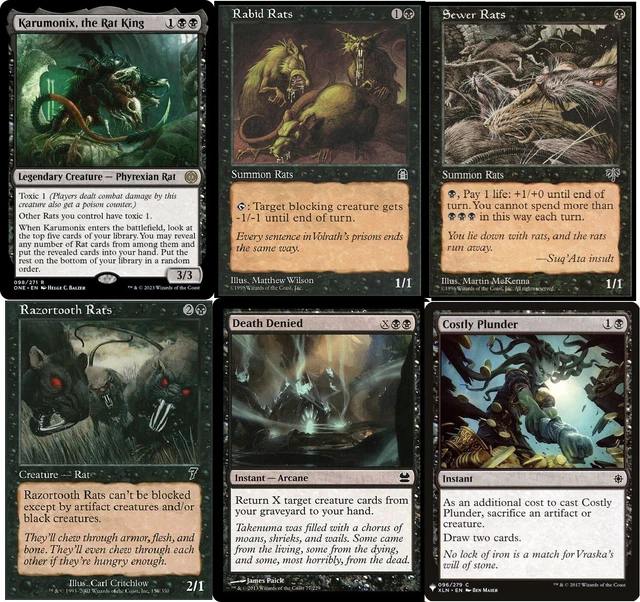 Thriving Rats 100 CARTES MAGIQUES rats personnalisés MTG Commander EDH Deck Karumonix ...