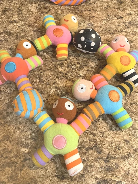 Zolo Kushies Stacrobats  Sensory Play circus monster Toy doll 7 piece plus case