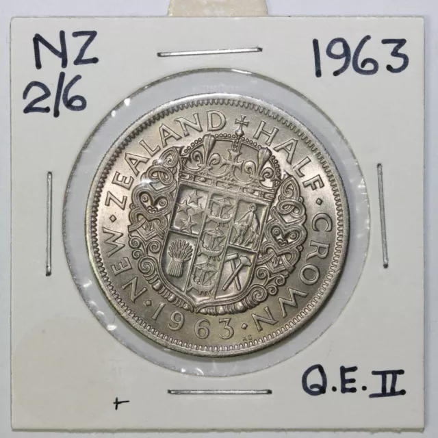 New Zealand 1/2 Crown 1963 UNC (Z829)