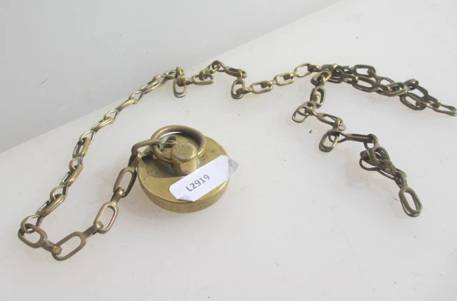 Vintage Brass Lighting Chain Hanger Loop Chandelier Light Pull Plug Old 33mm