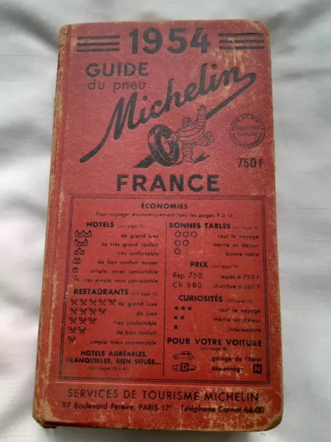 Guide Michelin 1954 FRANCE