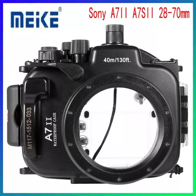 Seafrogs 40m/130ft Underwater Camera Housing Case For Sony A7 II A7R II 28-70mm