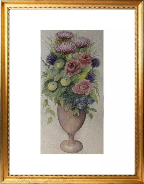 Suzanne PROVOT (1931-2022) SUPERBE BOUQUET DE FLEURS AQUARELLE (434)