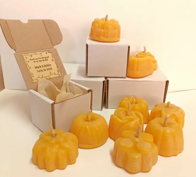 Baby Dusche Gefälligkeiten 12er-Pack Bienenwachs Mini Honig Kerzen für Hochzeit Party Gefälligkeiten