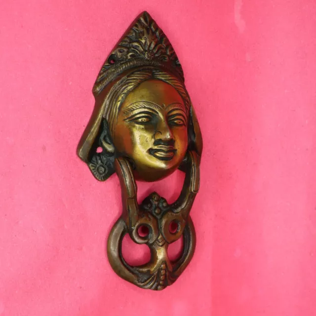 Handmade Brass Goddess Face Shape Door Knocker Antique Vintage Style Door Bell