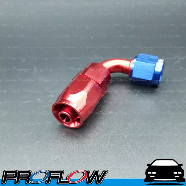 PROFLOW 100 Series 90 Degree Hose End Fitting Blue/Red  AN -6 (AN6)