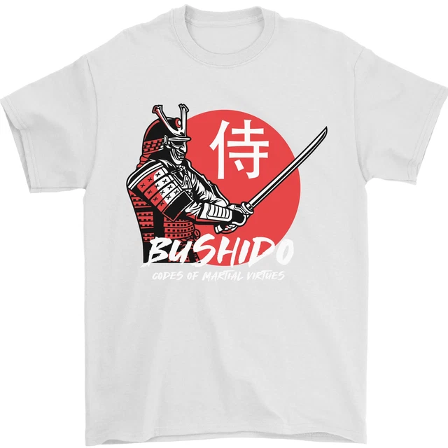 T-shirt da uomo Bushido Samurai Warrior Sword Ronin MMA cotone Gildan 3