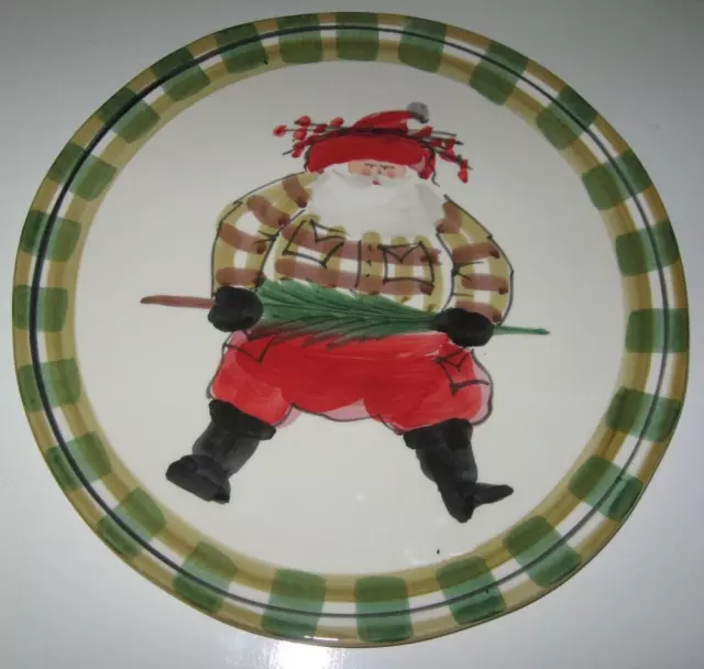 14" Chop Plate (Round Platter) Old St Nick by VIETRI (ITALY)