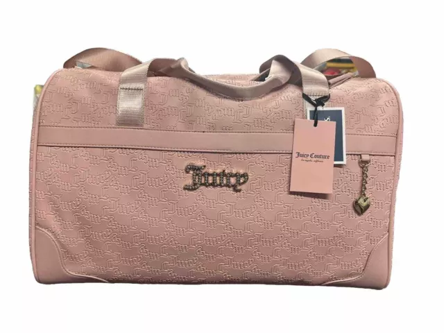 Juicy Couture GP Pink Diamond Heartless Weekender Duffle Bag New