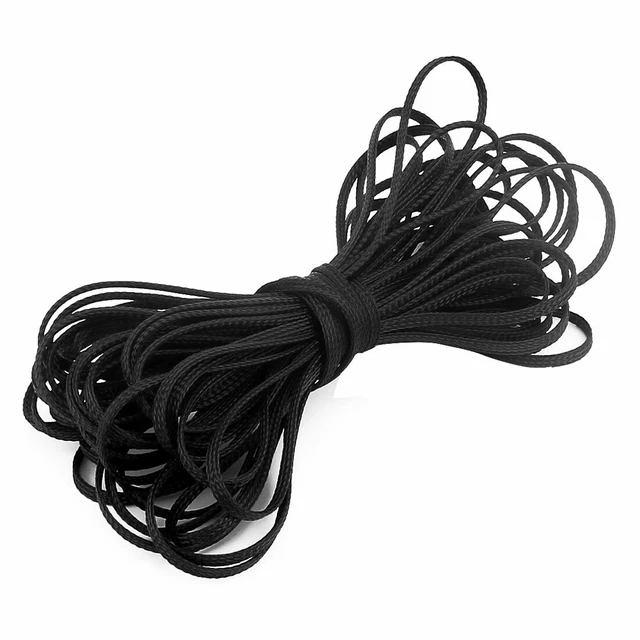 15m Long 4mm Large nylon tressé Manchon extensible Faisceau câble