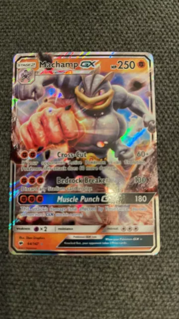 Machamp GX - SM Burning Shadows 64/147 - Half-Art Rare Pokemon Card - MINT