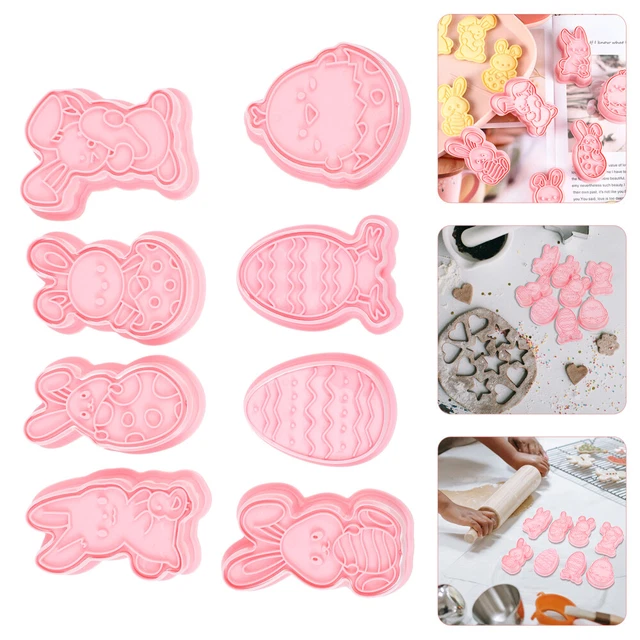 1 juego de galletas de Pascua molde de estampado galletas sello de horneado moldes de pastel sello de galletas