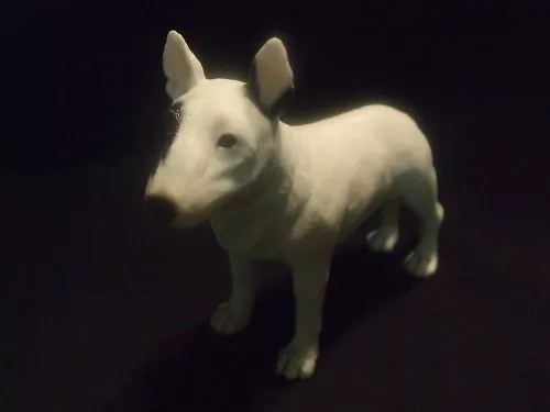 Statue de collection LEONARDO - chien  BULL TERRIER