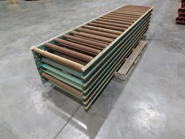 Roach 30"x 10' Gravity Roller Conveyor 27"BF 1.9" Roller 6-Sections 60' 3