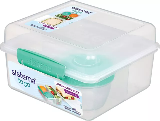 Sistema TO GO Lunch Cube Max 2L with Yoghurt, Assorted colours