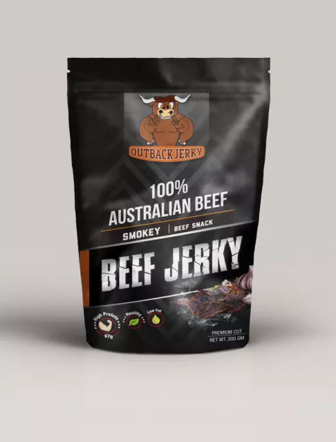 Beef Jerky 200G Smokey Australian Perfect Snack Wine Beer Cider Spirits