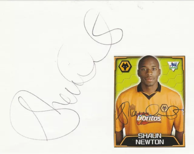 SHAUN NEWTON WOLVES CHARLTON ATHLETIC WEST HAM original signed autograph page