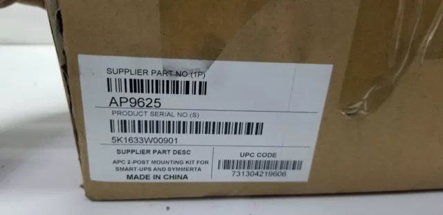 APC By Schneider Electric AP9625 2-Post Kit Montaggio per Smart-Ups E Symmetra