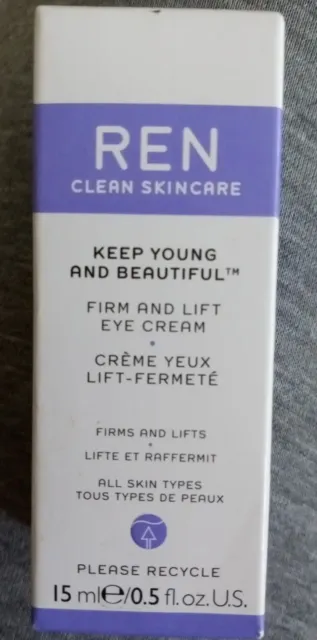 REN Skincare Keep Young and Beautiful Firm and Lift Eye Cream 0.5 Oz 15 ml
