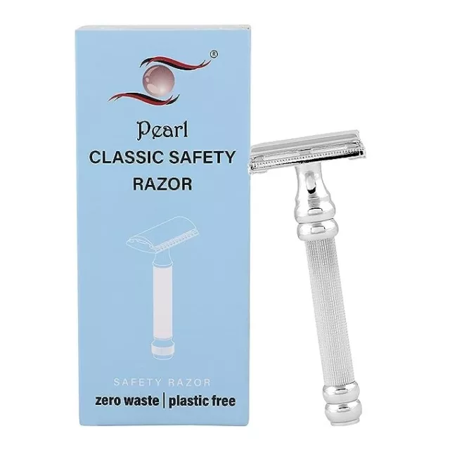 Pearl Shaving Double Edge Butterfly Safety Razor SBF-11 (Chrome)