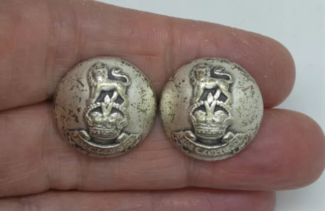 British Royal Army Pay Corps, KC, (RAPC), Domed Cap Buttons 20 mm x2