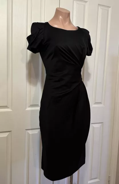 CUE | Veronika Maine Flattering Satin Pencil Cocktail Dress | SZ 8