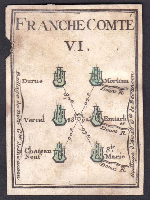 Franche-Comté Frankreich carte a jouer playing card cartes Spielkarte cards