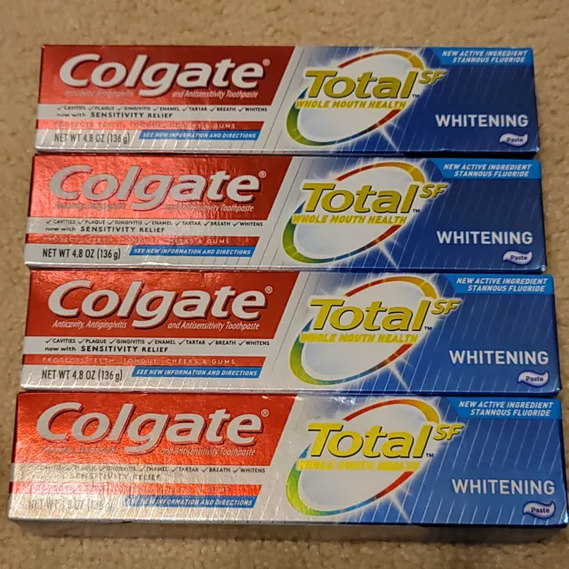 LOT OF 4 Colgate Total Whitening Paste Toothpaste 4.8 oz each $11.99 ...