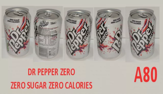 Lattina  Dr Pepper Zero Sugar  Edizione Limitata  Nuova Piena Codice A80
